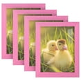 thumbnail image 1 of Grooved 6 in. x 8 in. Pink Picture Frame Set (Set of 4), 1 of 6