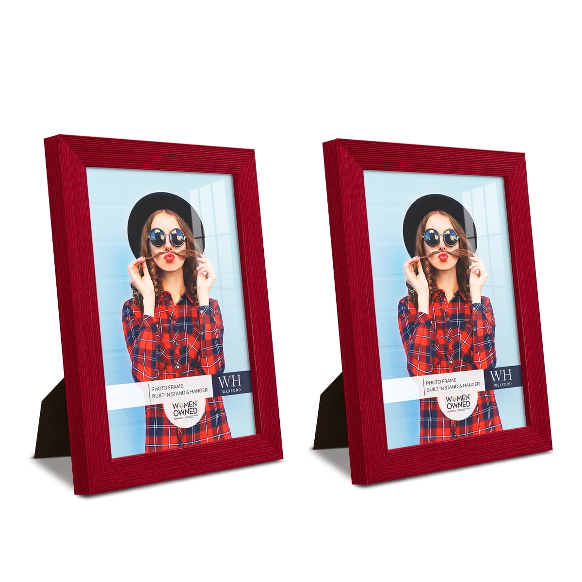 Grooved 6 in. x 8 in. Red Picture Frame (Set of 2)