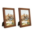 thumbnail image 1 of Grooved 6 in. x 8 in. Walnut Picture Frame (Set of 2), 1 of 8