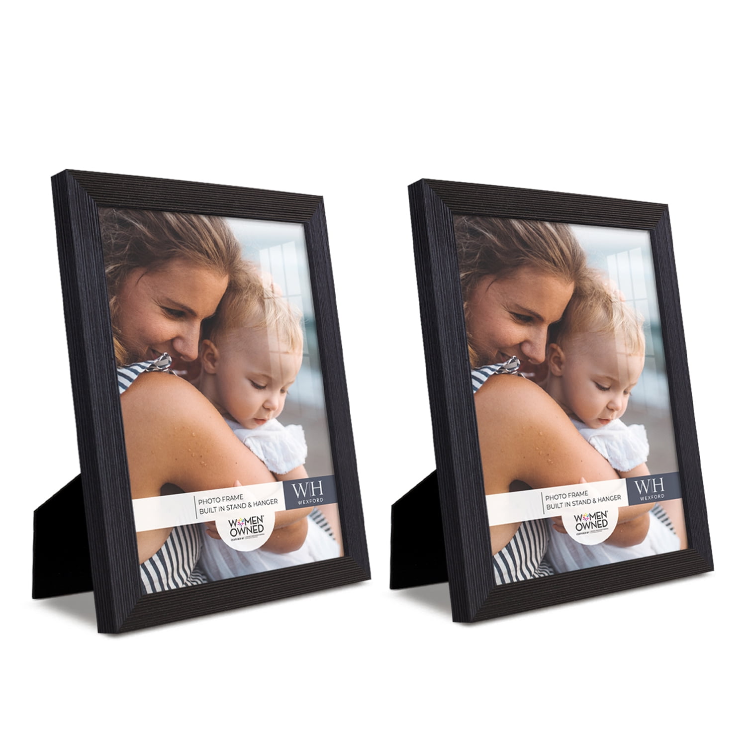 Grooved 6 in. x 8 in. Black Picture Frame (Set of 2)