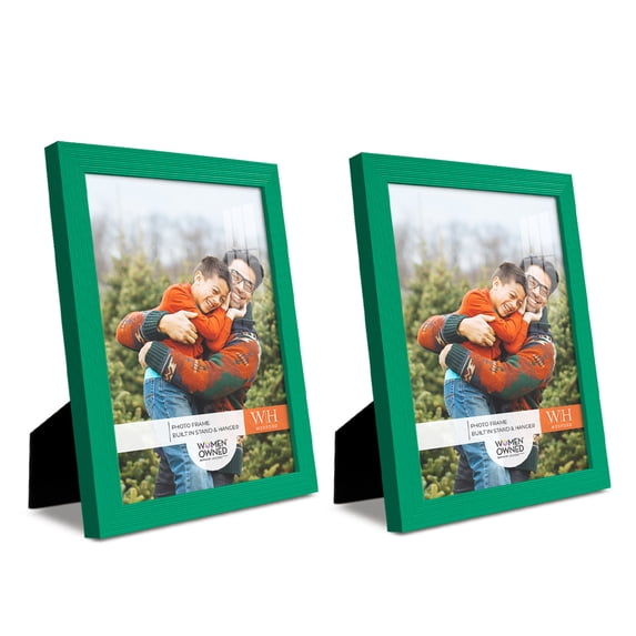 Grooved 8 in. x 10 in. Green Picture Frame (Set of 2)