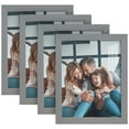 thumbnail image 1 of Grooved 8 in. x 10 in. Grey Picture Frame Set (Set of 4), 1 of 6
