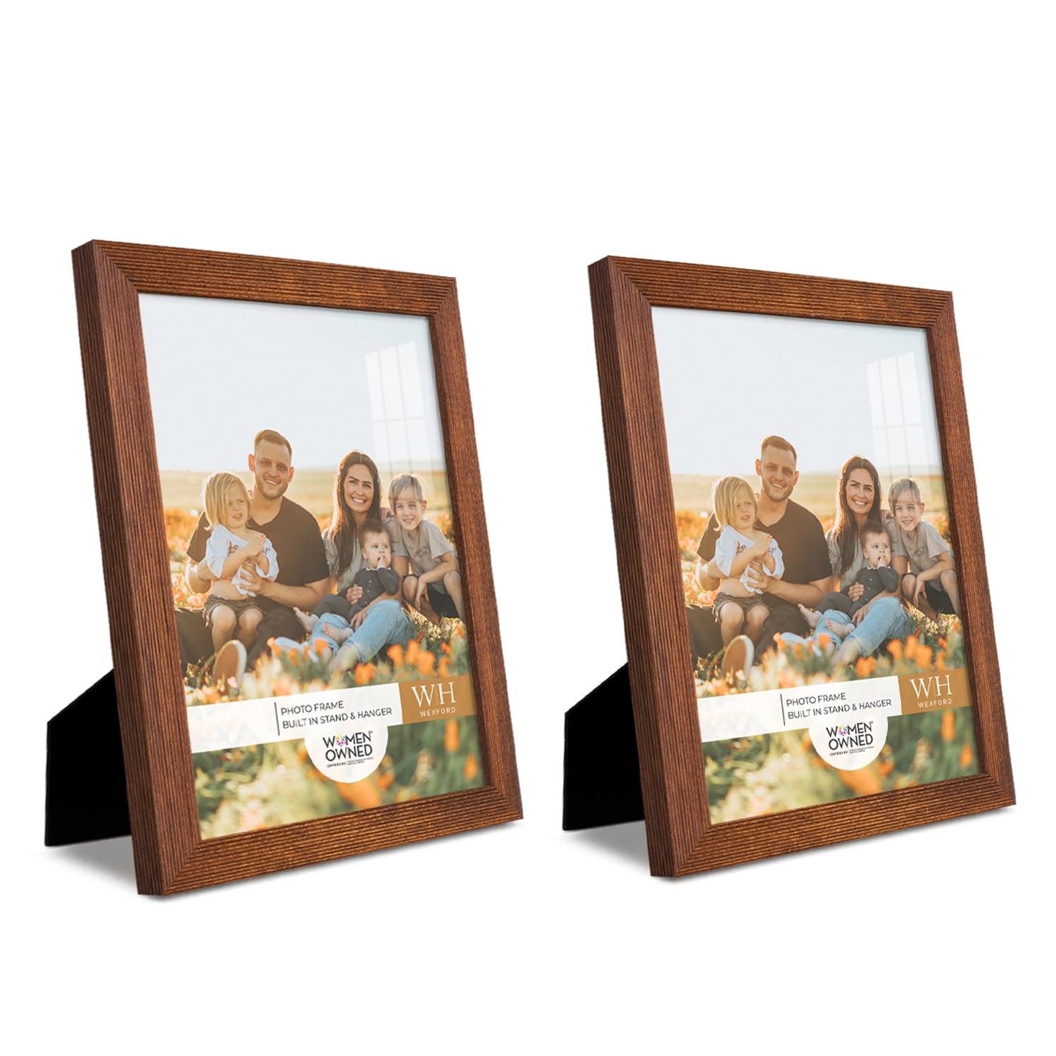 Wexford Home Grooved 8 in. x 10 in. Black Picture Frame (Set of 2)