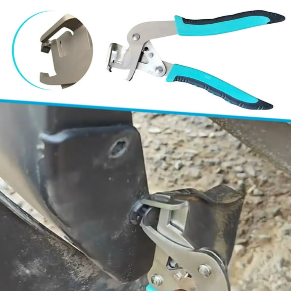 Grooved Automatic Pliers, Ergonomic Alloy Steel Car Clip Remover for Door Panels Dashboard Fasteners Bicycle Tire Pulling Maintenance Tools