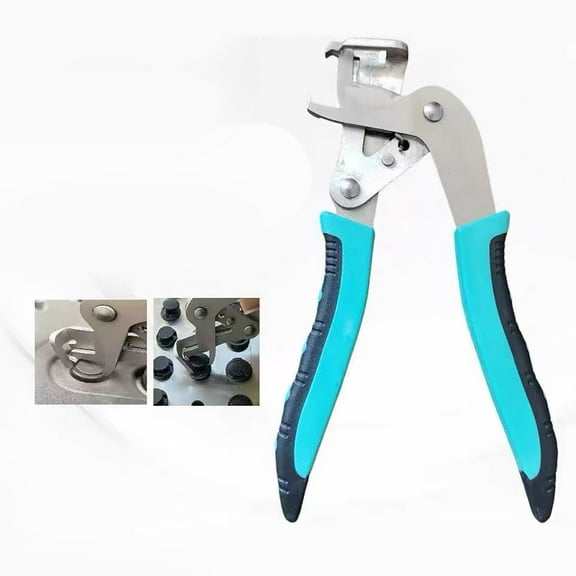 Grooved Automatic Pliers - Heavy Duty Alloy Steel Fastener Remover with Ergonomic PVC Handle, Labor-Saving Lever, Multi-Function Clip and Rivet Tool for Automotive, Bicycle, and Fastener Removal