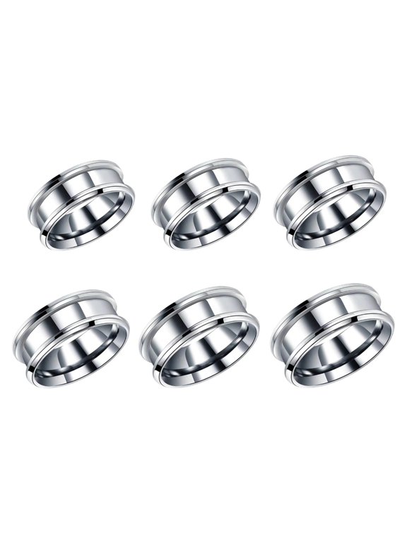 Grooved Finger Rings Set DIY Rings Materials Perfect for DIY Jewelry Making