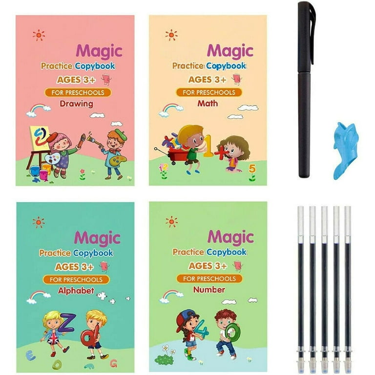 Grooved Handwriting Books for Kids, Magic Practice Copybook