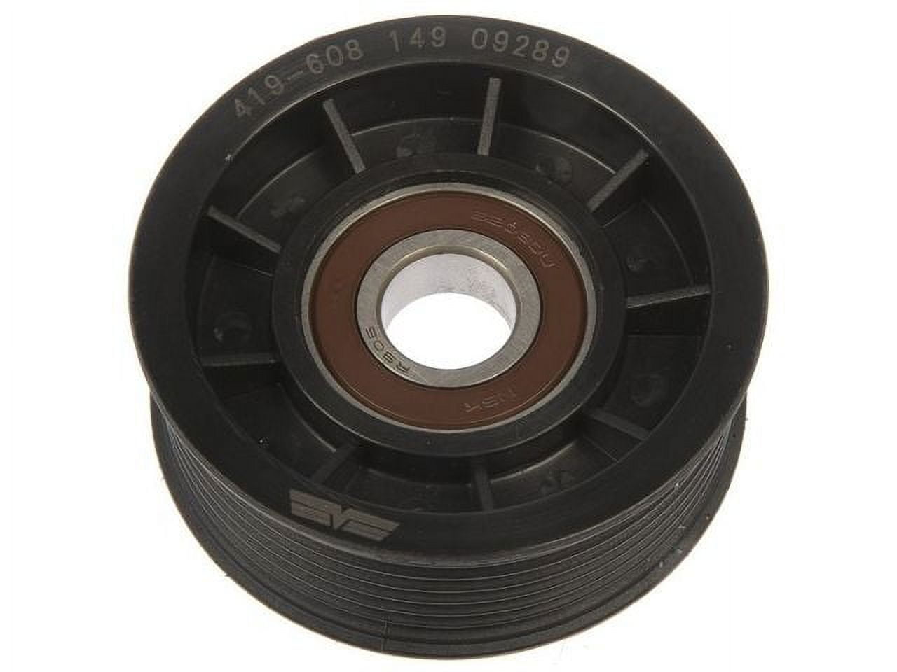 2-Pack Black Idler Pulley Set - Compatible With VW Ram Truck 550 750 1500, Upper Accessory Belt - View #3