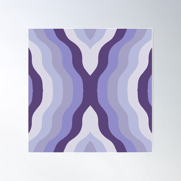 Groovy 1970S Inspired Pattern Poster Wall Art, Modern Wall Decor For Living Room Bedroom, 24x24 UNFRAMED