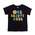 thumbnail image 1 of Groovy 1st Birthday Shirt for Infant Baby Boys Groove Dude Adorable First Birthday Outfit Black Shirt 12 Months, 1 of 5