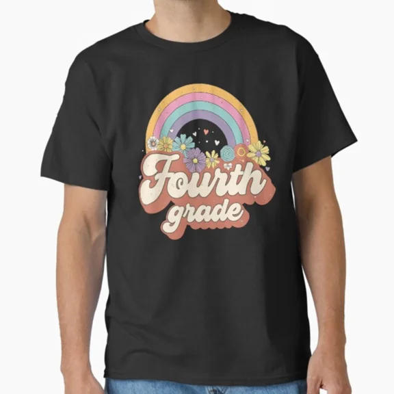 Groovy 4th Grade Back To School First Day of Fourth Grade T-Shirt