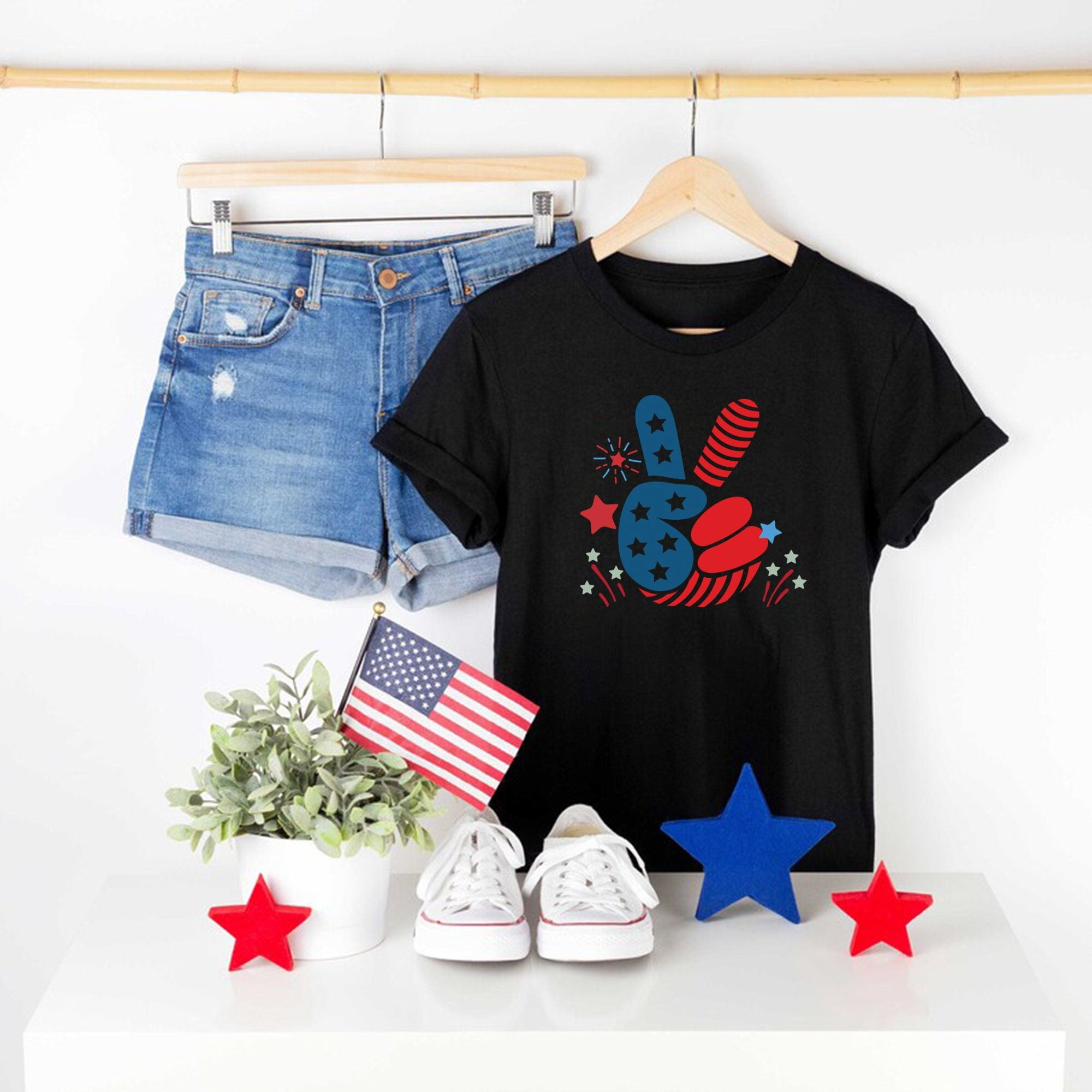 Groovy 4th Of July Shirt, 4th of July Peace Shirt, 4th of July Gifts ...