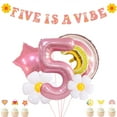 thumbnail image 1 of Groovy 5th Birthday Party Decorations Five KKS1&nbsp;Is A Vibe Banner Daisy Rainbow Balloons for Five Birthday Decorations Girl, 1 of 3