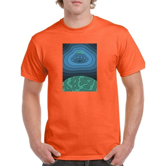 Groovy 70S Style Ufo T-Shirt Men -Image by Shutterstock, Male x-Large