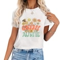 thumbnail image 1 of Groovy Auntie Floral Hippie Retro Daisy Flower Mother'S Day T-Shirt, 1 of 3