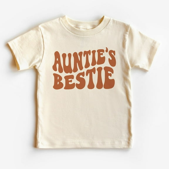 Groovy Auntie'S Bestie Toddler Shirt Cute Niece/Nephew Gift Outfit Boho Toddler & Youth Tee TODDLER SHORT SLEEVE TEE BELLA CANVAS 3001T