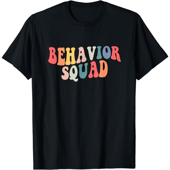 Groovy Behavior Squad ABA Therapist Autism Awareness Month T-Shirt
