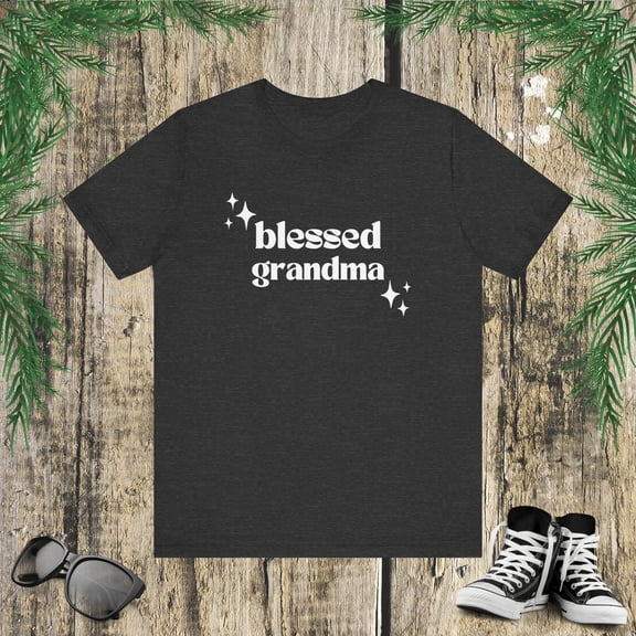 Groovy Blessed grandma cute Christian faith new grandmother Unisex T-shirt