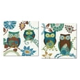 thumbnail image 1 of Groovy Blue, Brown and Teal Decorative Patterned Owls by Veronique Charron; Two 12x12 Poster Prints, 1 of 1