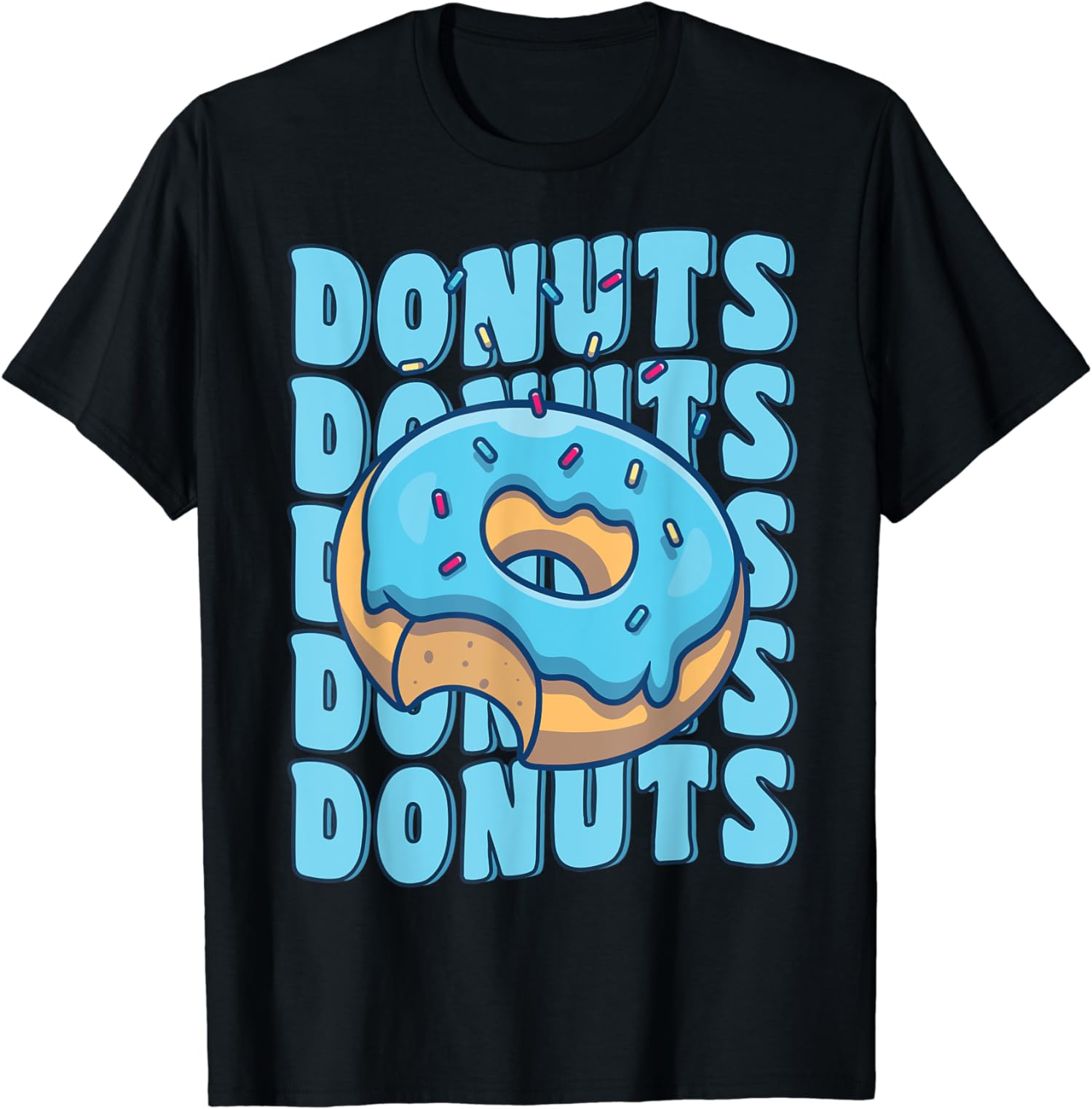 Groovy Blue Donut Squad Sprinkles Donut Lover Matching Donut T-Shirt ...