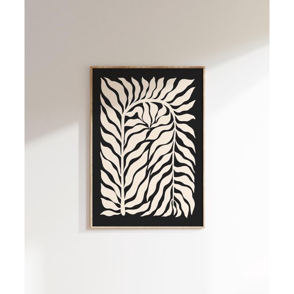 Groovy Botanical Branch Retro Floral Decor Wall Art Unframed Paper Print