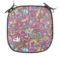 thumbnail image 1 of Groovy Chair Seating Cushion, Psychedelic Complex Funky Pastel Patterns with Stars Back to 60s Style Retro, Soft Seat Pads for Office with Anti-slip Backing, 16"x16", Multicolor, by Ambesonne, 1 of 7