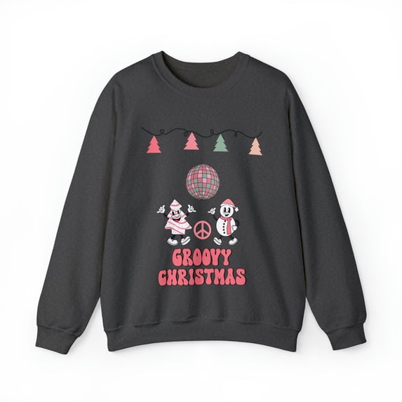 Groovy Christmas Unisex Heavy Blend™ Crewneck Sweatshirt