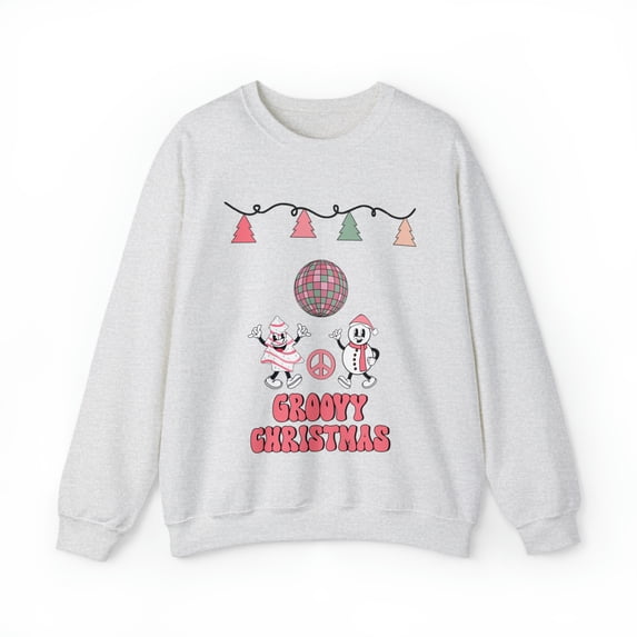 Groovy Christmas Unisex Heavy Blend™ Crewneck Sweatshirt