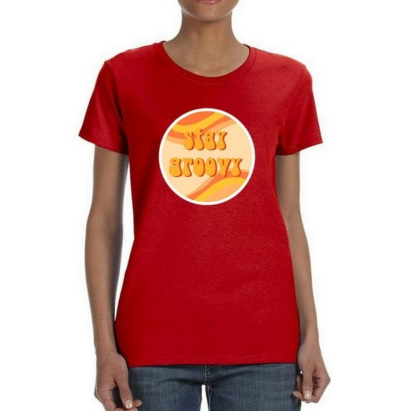Groovy Circle Shaped T-Shirt Women -Image by Shutterstock, Female 3X-Large