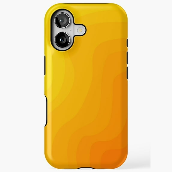 Groovy Colorful Retro Abstract Line Art Orange iPhone Case 17 through 11 Pro Max