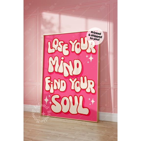 Groovy Disco Poster Lose Mind Find Soul