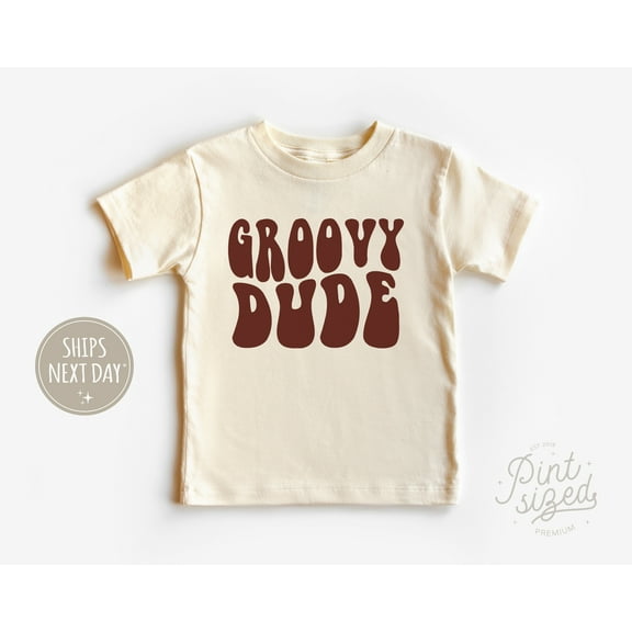 Groovy Dude Toddler Shirt, Retro Kids Shirt, Cute Boys Toddler Tee TODDLER SHORT SLEEVE TEE BELLA CANVAS 3001T