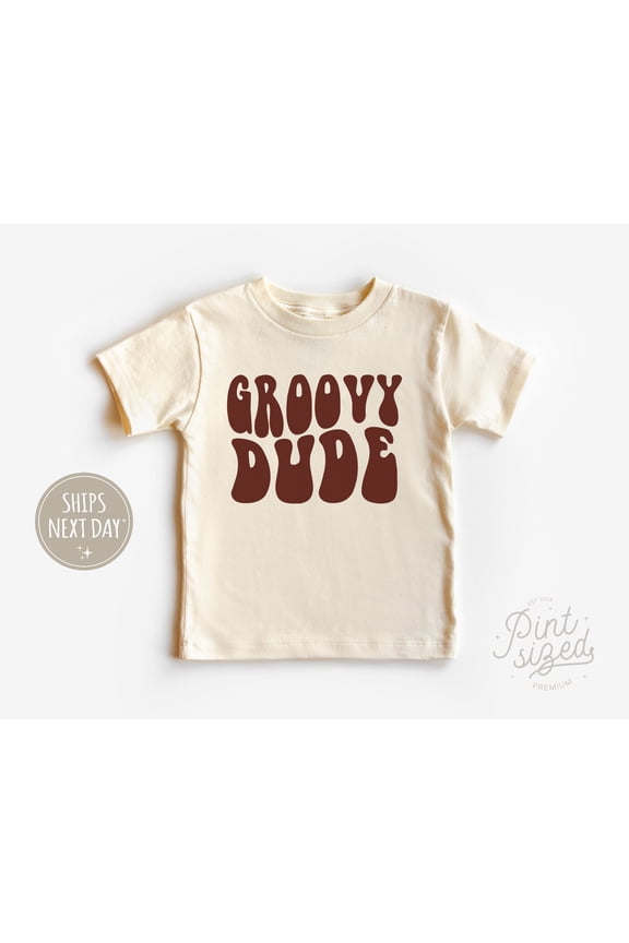 Groovy Dude Toddler Shirt, Retro Kids Shirt, Cute Boys Toddler Tee TODDLER SHORT SLEEVE TEE BELLA CANVAS 3001T