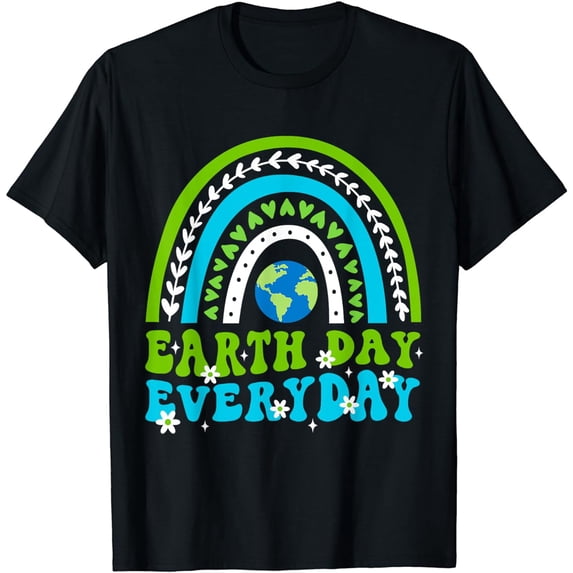 Groovy Earth Day Shirt Save Our Home Go Planet Rainbow Earth T-Shirt