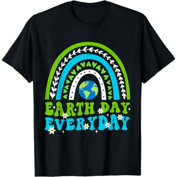Groovy Earth Day Shirt Save Our Home Go Planet Rainbow Earth T-Shirt