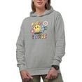 thumbnail image 1 of Groovy Easter with 90s Retro Art, Favor, Souvenir or Merch Gift, Heather Grey Hooded Sweatshirt or Hoodie, 2XL, 1 of 5