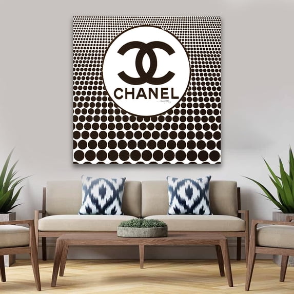 Groovy Fashion Dots Canvas Design - 14"X14" Artwork - Multi-Color 30 x 30