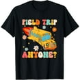 thumbnail image 1 of Groovy Field Trip Anyone School Bus Driver Yellow Bus Driver T-Shirt, 1 of 2