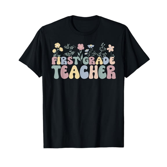 Groovy First Grade Teacher 1st Grade Teacher T-Shirt