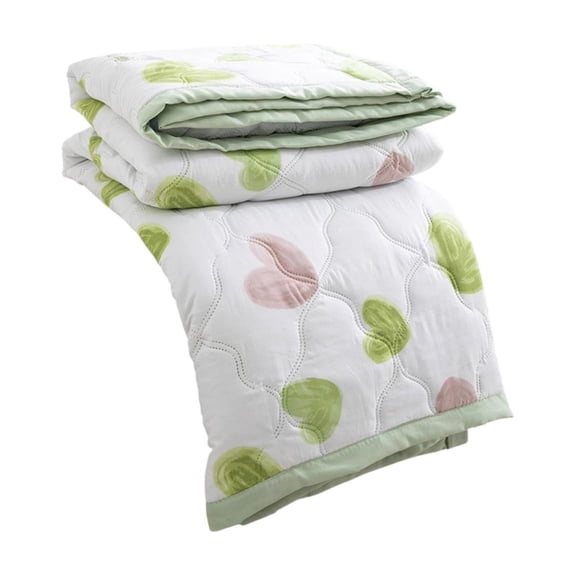 Groovy Flower Comforter Quilt Retro Floral Boho Bedding, Soft Skin Friendly Washable Lightweight Spring Summer Beds Coverlet for All Season, 59x78in