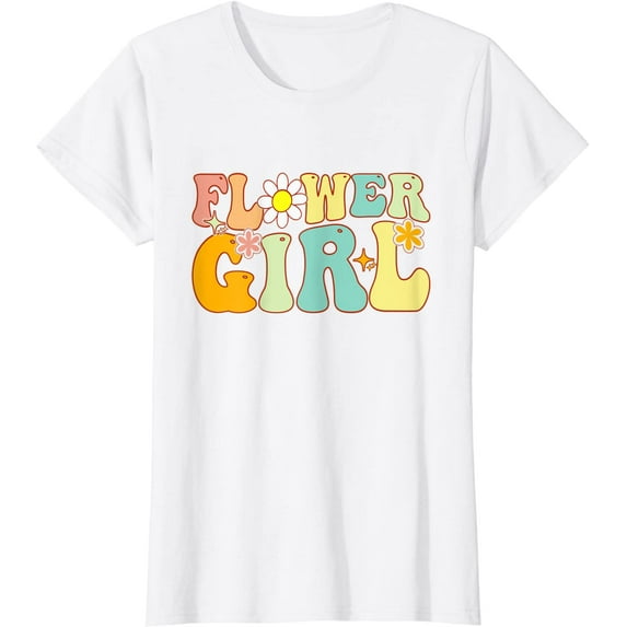 Groovy Flower Girl A Bridesmaid Proposal Flower Girl Toddler T-Shirt for Women