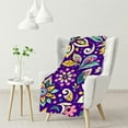 thumbnail image 1 of Groovy Flower Throw Blanket for Girls Women,Colorful Funky Flower Fleece Blanket Queen,Retro Daisy Doodle Fuzzy Blanket,Vintage Rustic Floral Flannel Blanket Sofa Bed Couch Decor, 1 of 6