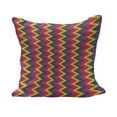 thumbnail image 1 of Groovy Fluffy Throw Pillow Cushion Cover, Rainbow Zig Zag Vertical Chevron Pattern Geometric Striped Repeat Vibrant Colors, Decorative Square Accent Pillow Case, 28" x 28", Multicolor, by Ambesonne, 1 of 5