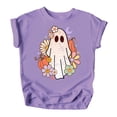 thumbnail image 1 of Groovy Ghost Halloween Shirt for Baby and Toddler Youth Girls Purple Shirt 18 Months, 1 of 2