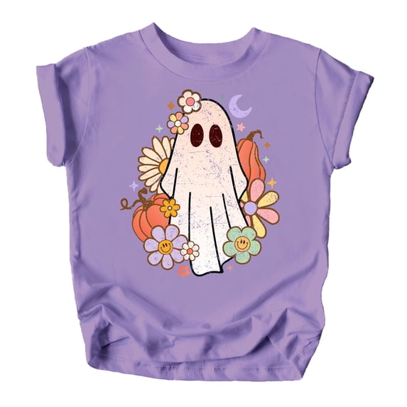 Groovy Ghost Halloween Shirt for Baby and Toddler Youth Girls Purple Shirt 18 Months