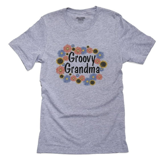 Groovy Grandma - Colorful Flower Power Men's Grey T-Shirt