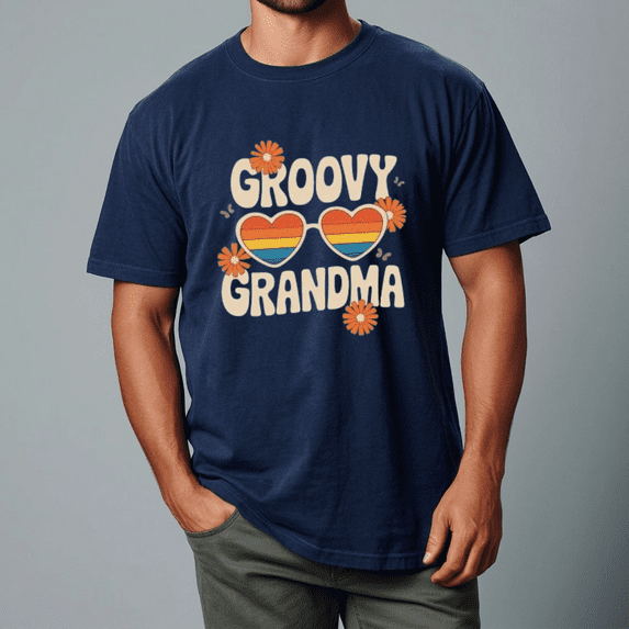 Groovy Grandma with 70s Retro Mother’s Day Style Unisex Tee,S- 5XL