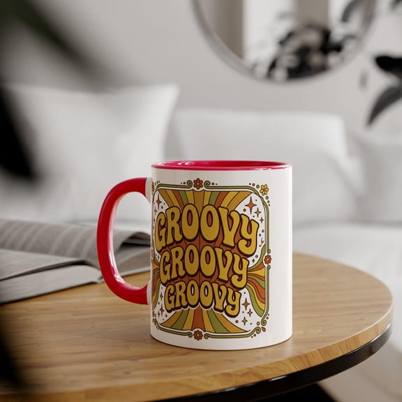Groovy Groovy Retro Flower Power Mug | Accent 11oz