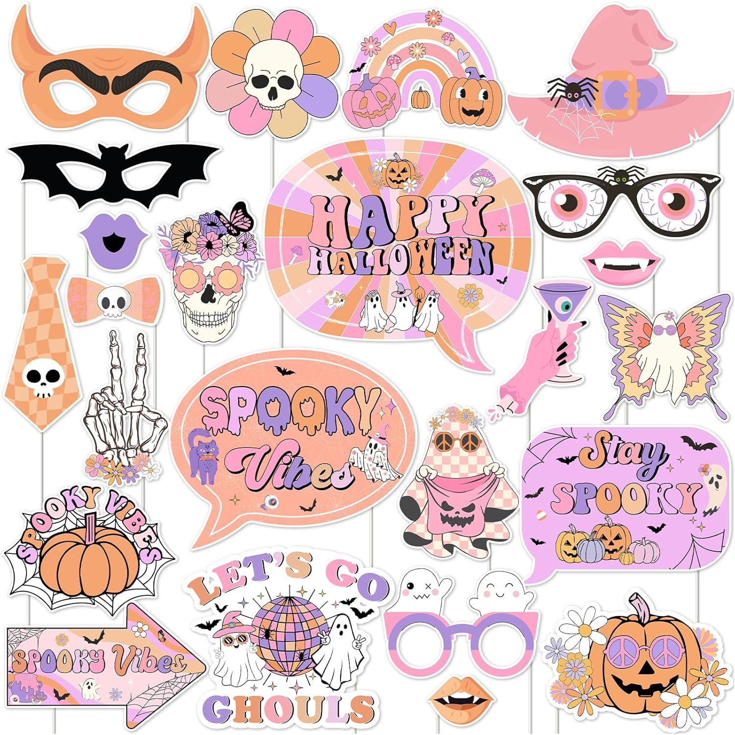 Groovy Halloween Decorations 24PCS Hippie Groovy Halloween Photo Booth Props Hippie Groovy Halloween Party Retro Halloween Party Decorations - Walmart.com groovy-halloween-decorations-24pcs-hippie-groovy-halloween-photo-booth-props-hippie-groovy-halloween-party-retro-halloween-party-decorations-walmart-com