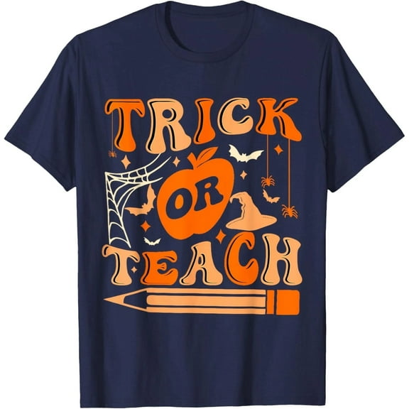 Groovy Halloween Teacher Ghost Tee – Trick or Teach Vibes